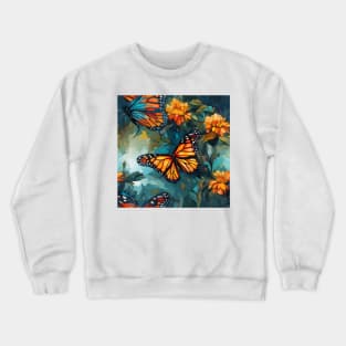 Monarch Butterflies Watercolor 1 Crewneck Sweatshirt